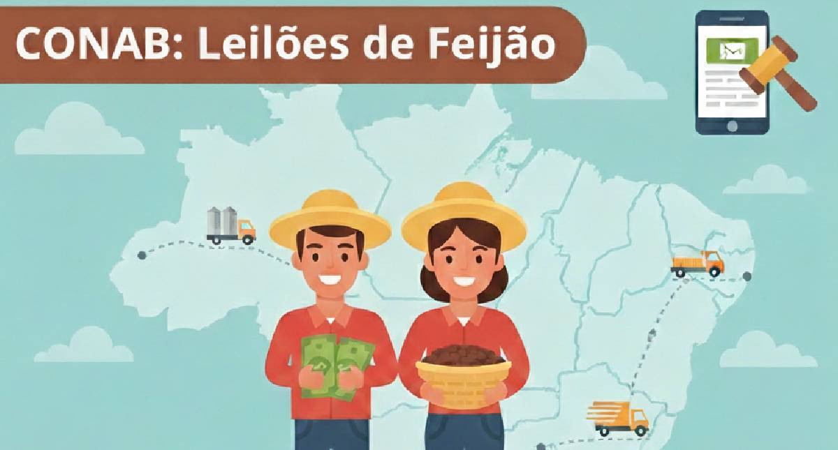 Conab realiza nova rodada de leilões de feijão para produtores do Sul
