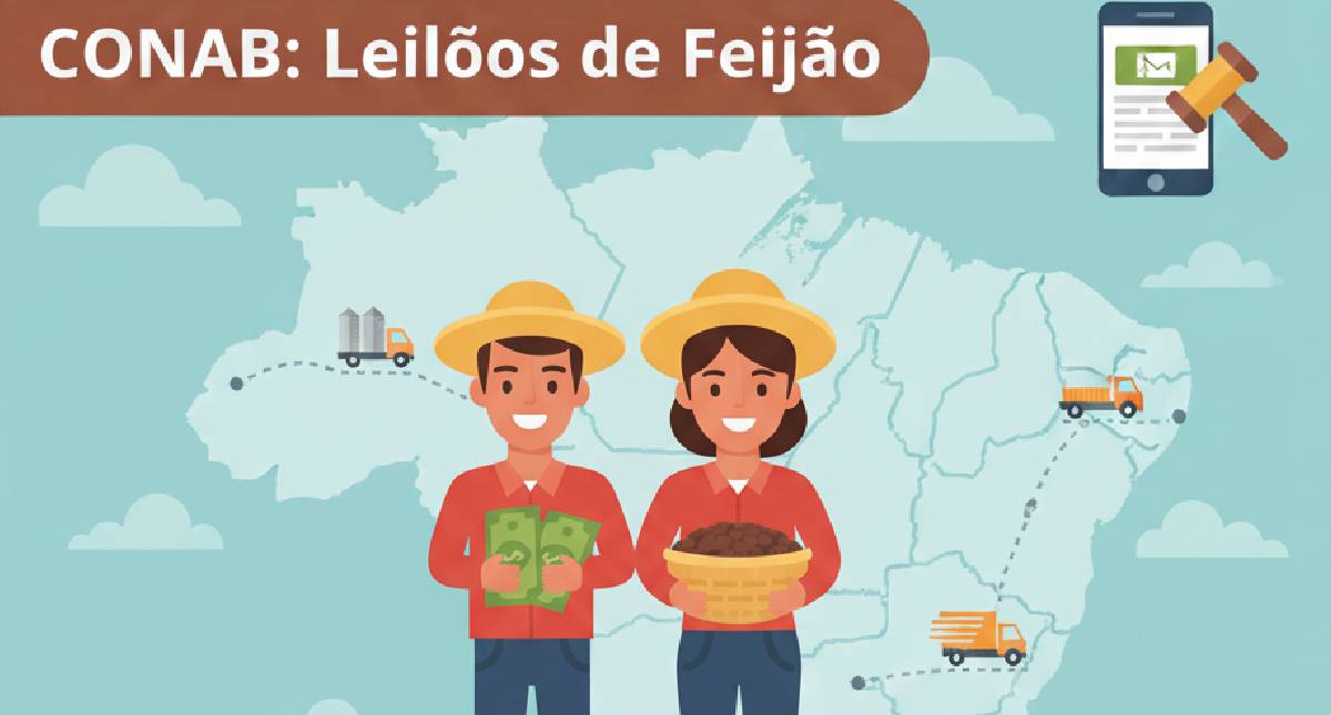 Conab realiza nova rodada de leilões de feijão para produtores do Sul