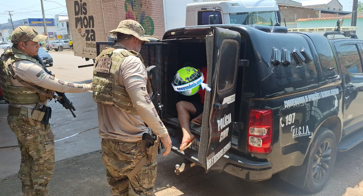 CORE, DENARC e PRF prendem homem acusado de homicídio na Zona Leste de Porto Velho