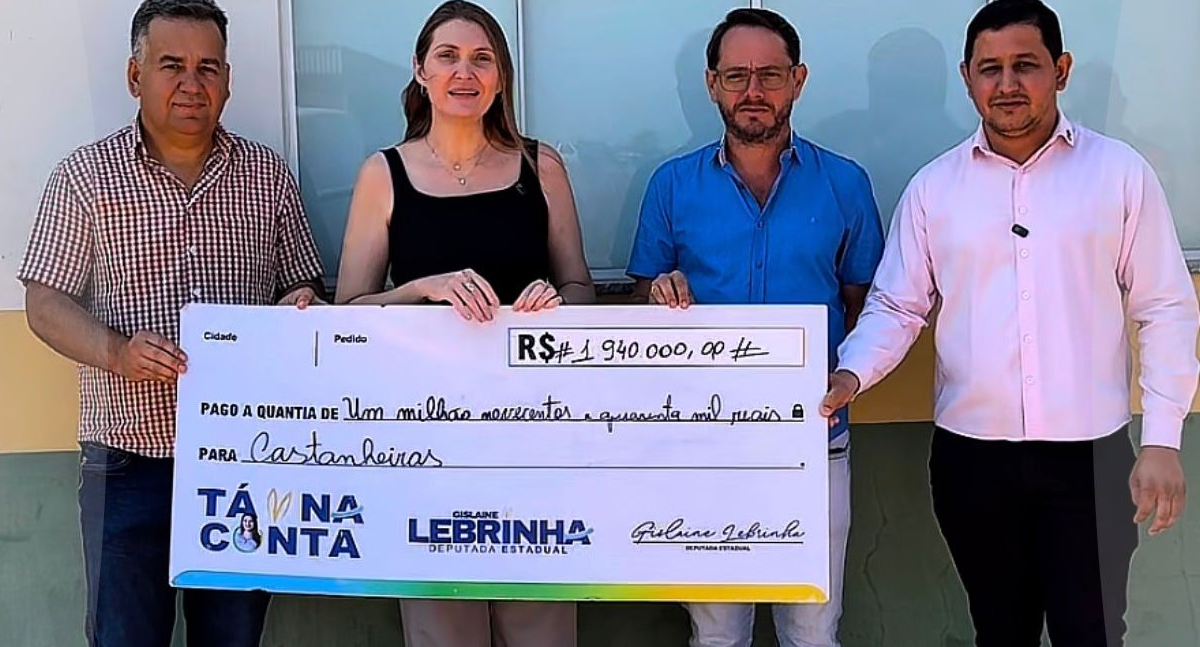 Deputada Gislaine Lebrinha destina R$ 1,9 milhão para a saúde de Castanheira