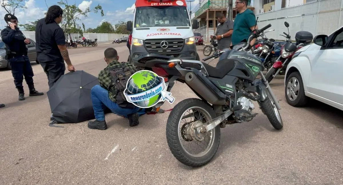 Descanso de moto provoca acidente com fratura exposta em Porto Velho