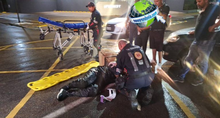 Motoboy fica ferido após colisão entre carro e moto em Porto Velho