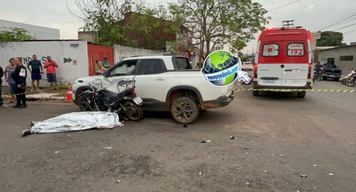 Motociclista morre em grave acidente no centro de Porto Velho