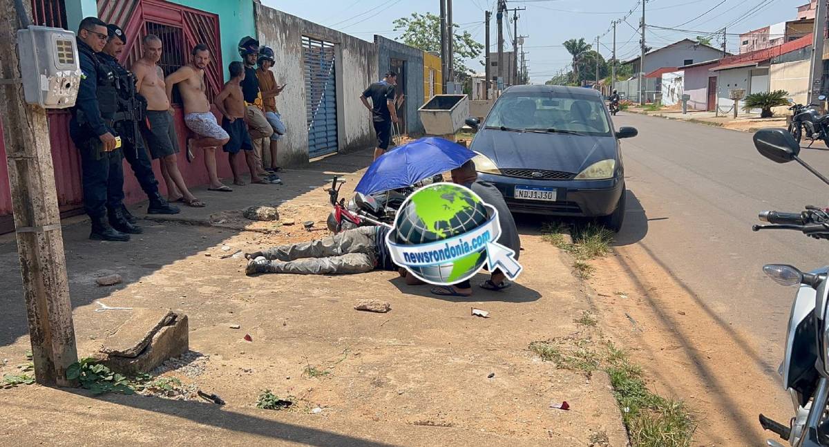 Motociclista tenta dar “grau” e sofre grave acidente na zona sul