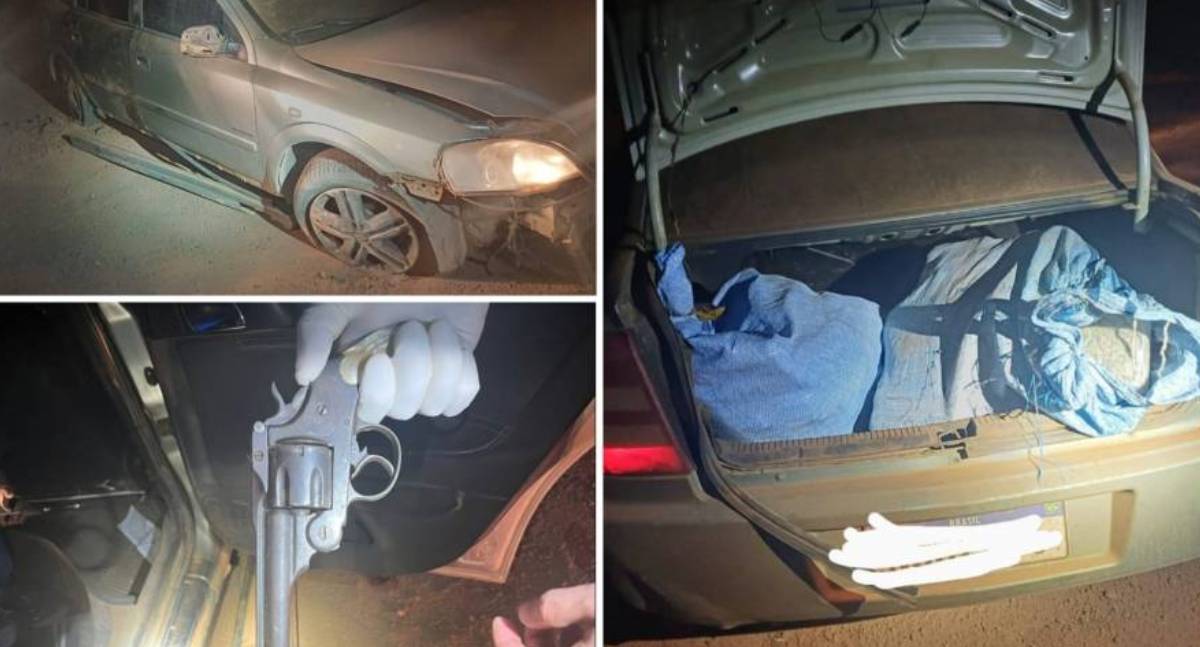 Motorista foge da PRF e abandona carro com 40 kg de skunk em Vilhena