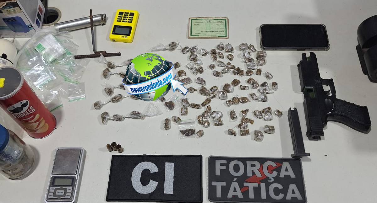 Polícia fecha boca de fumo e prende jovem de 26 anos por tráfico no bairro Aeroclube