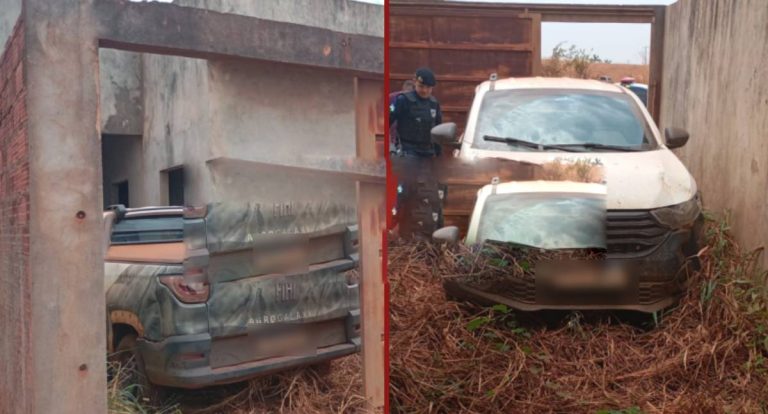 Polícia Militar recupera caminhonete furtada em imóvel abandonado em Rolim de Moura