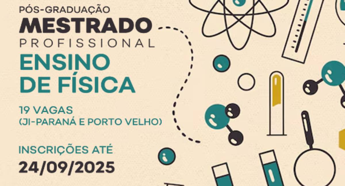 UNIR abre inscrições para mestrado em Ensino de Física