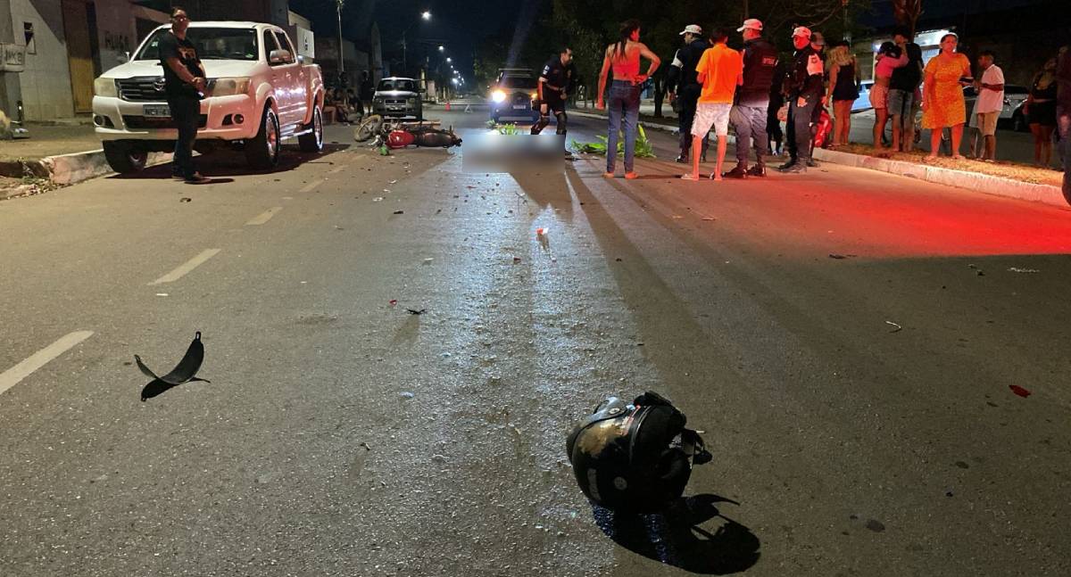 Veja vídeo de acidente fatal que matou motociclista em Porto Velho