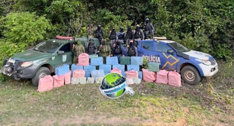 Ação conjunta da PM de RO e MT apreende 1 tonelada de drogas em Rolim de Moura