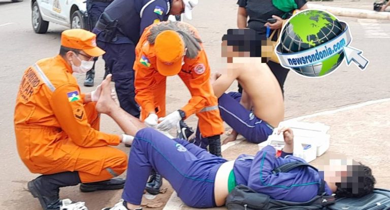 Acidente entre carro e moto deixa dois feridos na zona leste