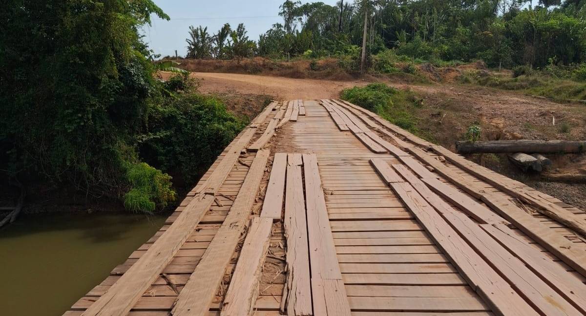 Alex Redano solicita manutenção urgente da ponte sobre o Rio Preto, na RO-140, em Rio Crespo