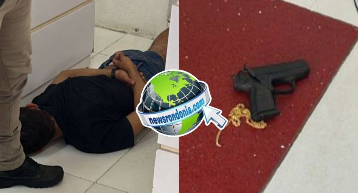 Assaltante é preso com arma de brinquedo durante roubo em ótica no centro de Porto Velho