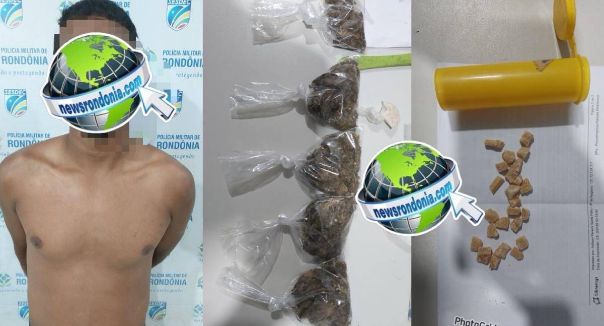 BPTAR prende traficante com drogas em vala na zona norte da capital