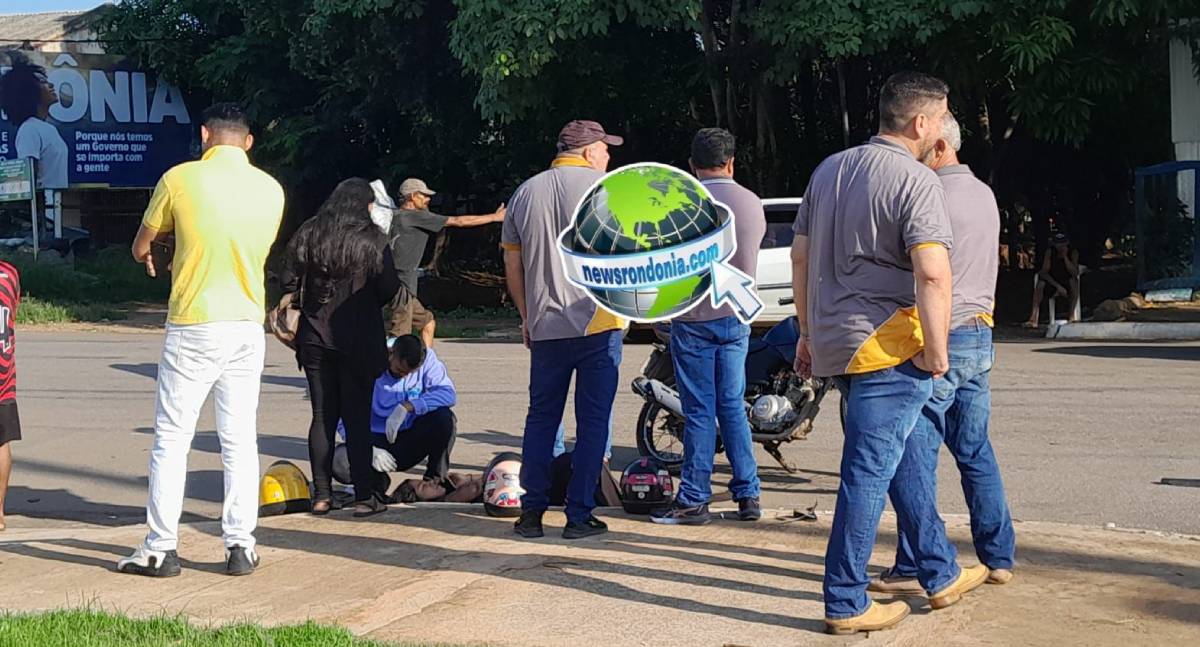 Carro na contramão atropela casal de irmãos em moto atrás da rodoviária