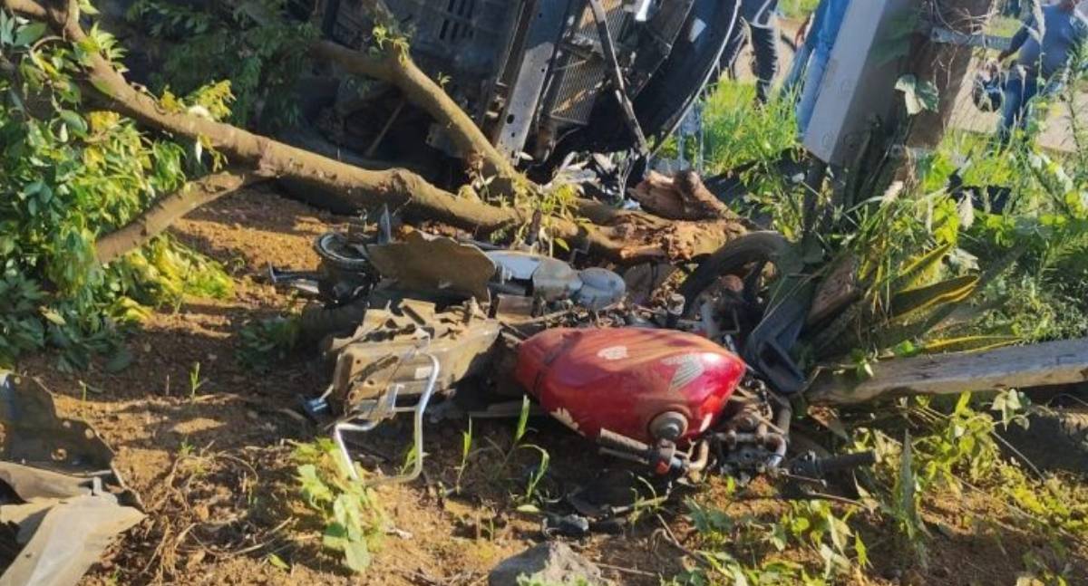 Comerciante morre em colisão entre moto e caminhonete na RO-257
