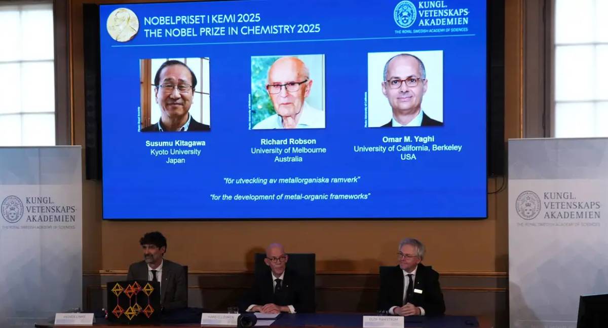 Criação de estruturas metalorgânicas rende o Nobel de Química a três cientistas