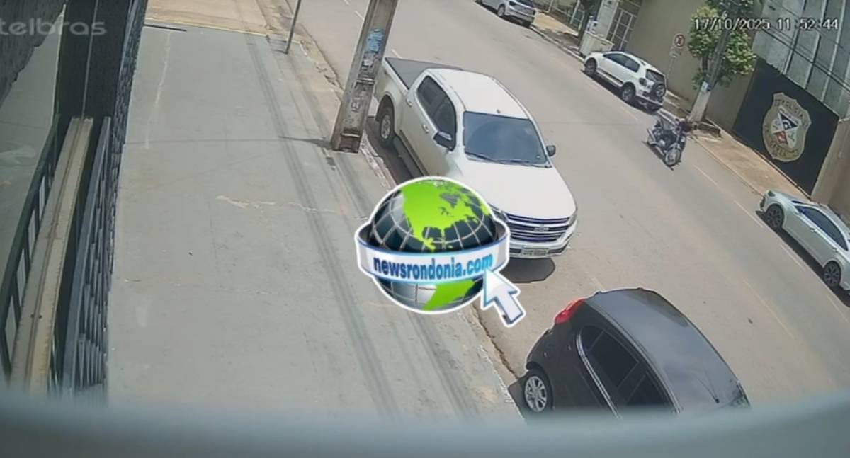 Criminoso é flagrado furtando moto na frente do complexo da Polícia Civil em Porto Velho