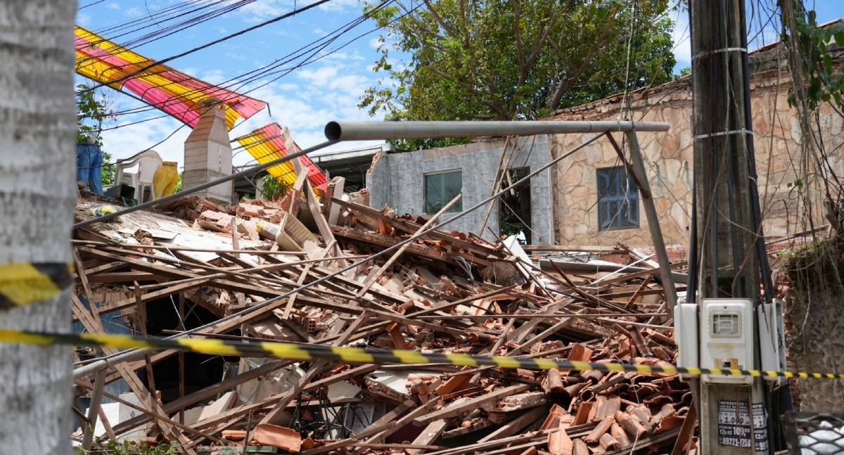 Defesa Civil Municipal realiza vistoria em casa que desabou em Porto Velho
