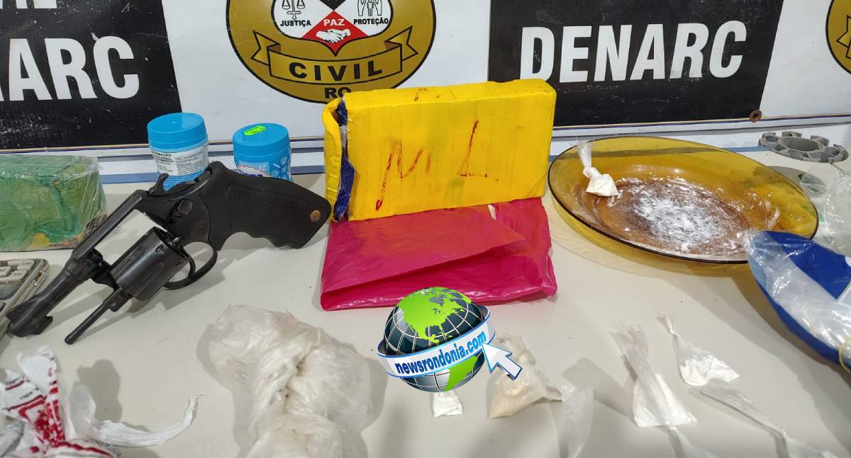 DENARC fecha boca de fumo do “Rato” e apreende drogas e arma em Porto Velho