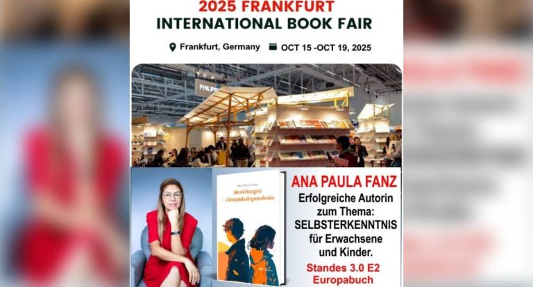 Escritora Ana Paula Fanz lança livro na Feira do Livro de Frankfurt