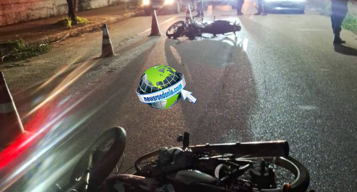 Forte colisão entre motocicletas deixa dois feridos no bairro Aeroclube