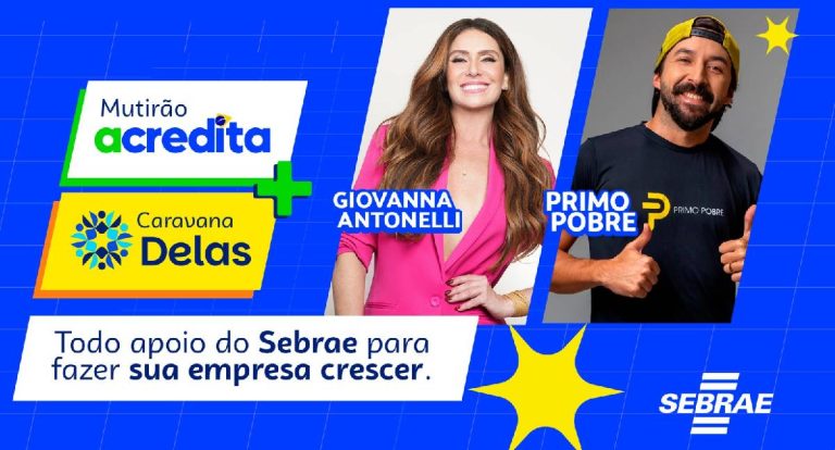 Giovanna Antonelli e Primo Pobre participam do Mutirão Acredita + Caravana Sebrae Delas 2025 em Porto Velho