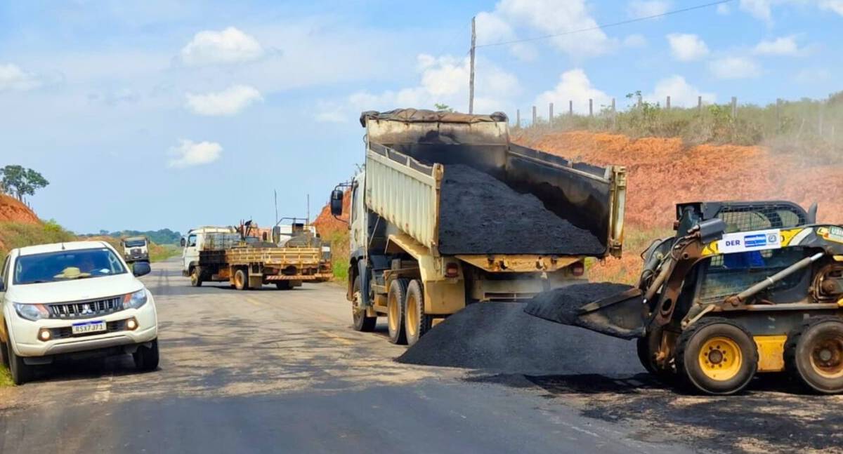 Governo de Rondônia executa recuperação asfáltica na RO-257 entre Ariquemes e o 5º BEC