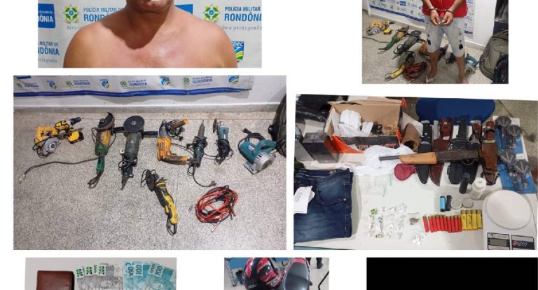 Homem de 50 anos é preso por tráfico de drogas e posse ilegal de arma em Vilhena