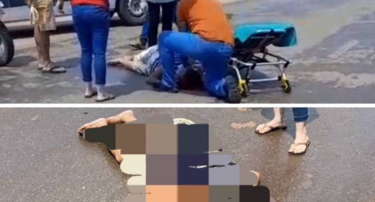 Idosa atropelada por moto é transferida em estado grave