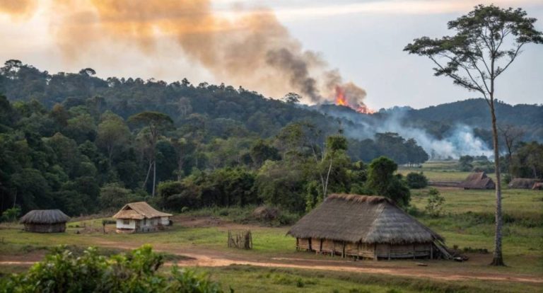 Indígenas controlam fogo em aldeia a 140 km de Vilhena