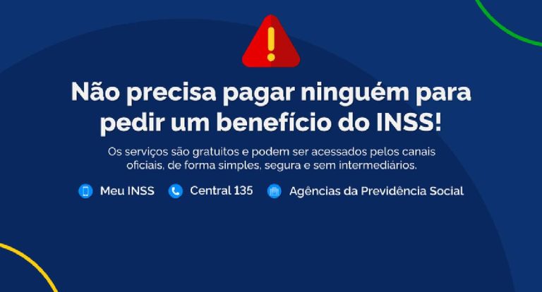 INSS reforça: não é preciso pagar ninguém para solicitar benefícios
