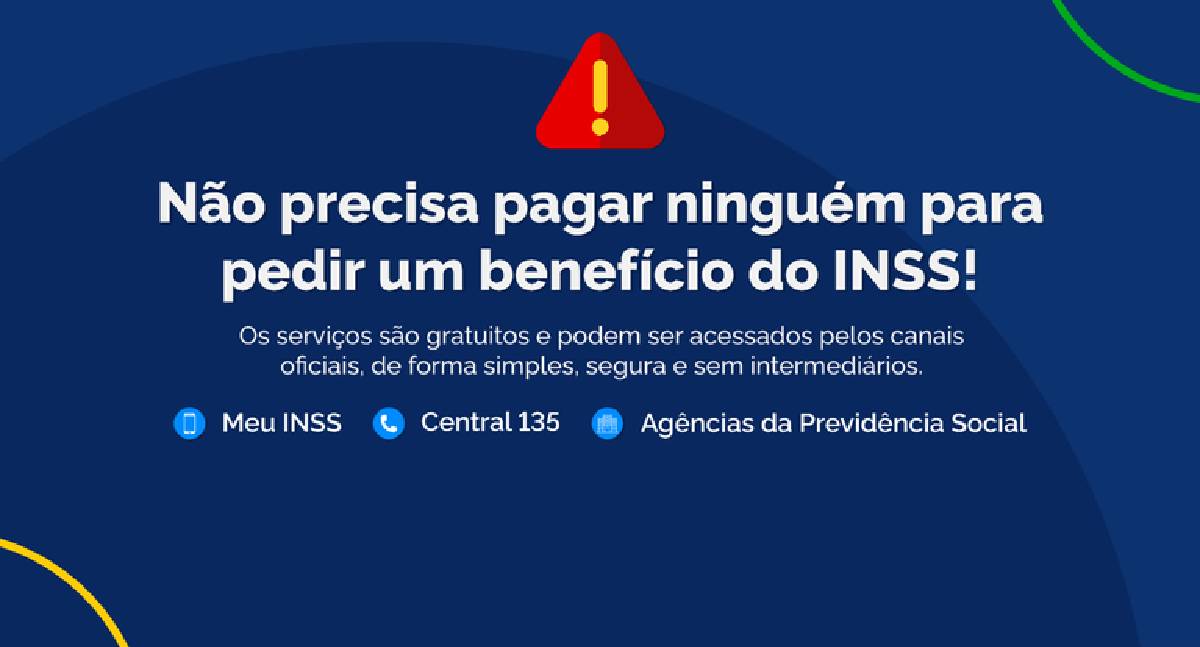 INSS reforça: não é preciso pagar ninguém para solicitar benefícios