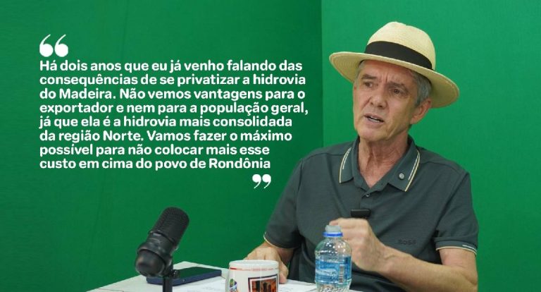 Jaime Bagattoli detalha empenho contra a privatização da hidrovia do Madeira durante entrevista