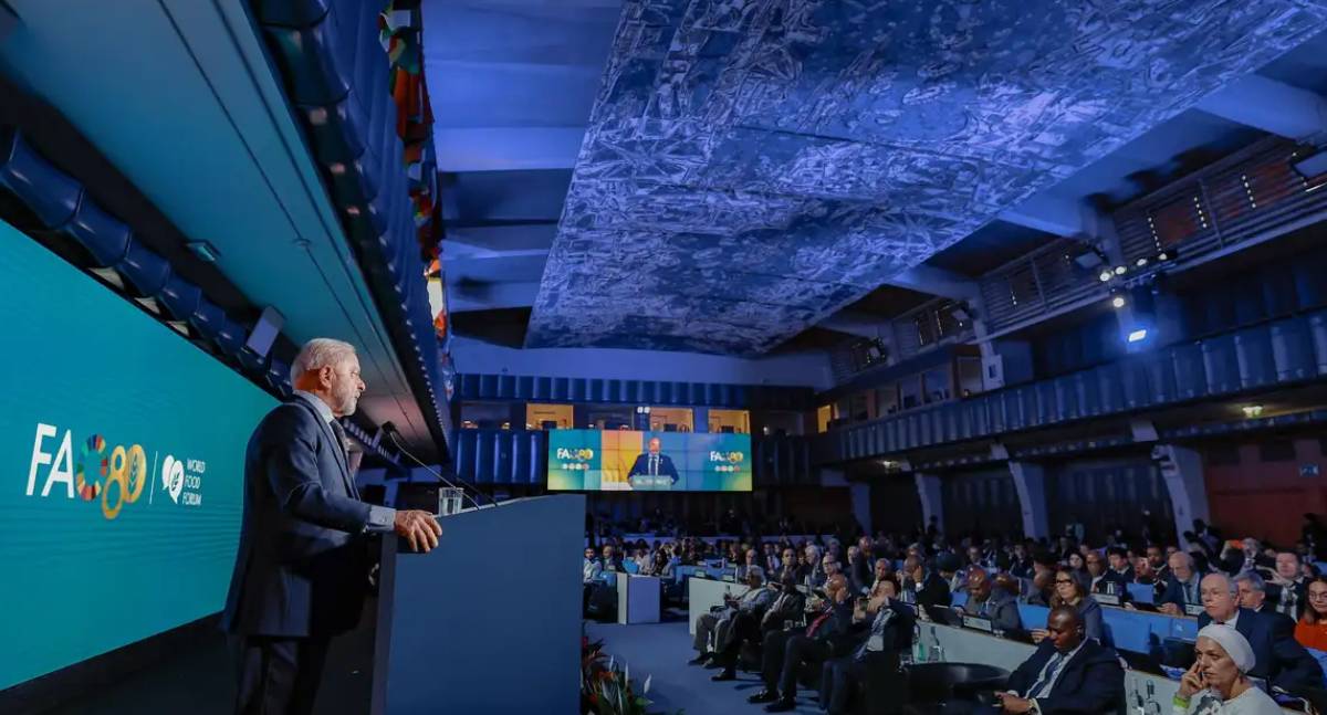 Lula afirma que a fome global é um problema político, não econômico