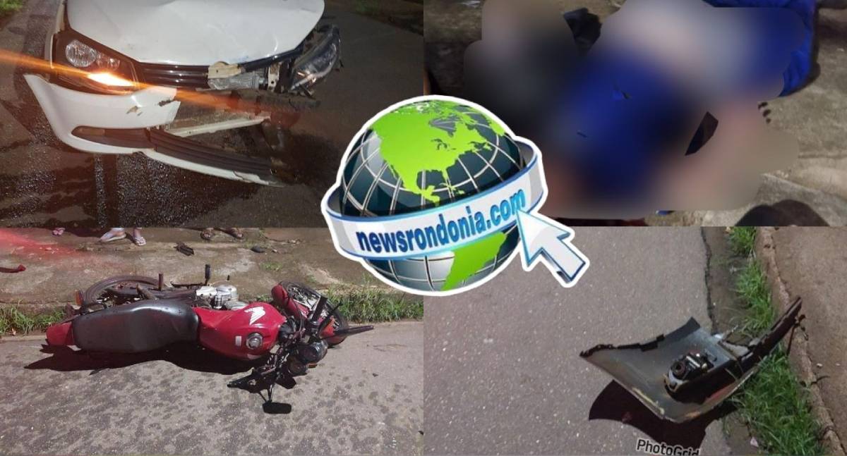 Motociclista é intubado após grave colisão com carro na zona sul de Porto Velho