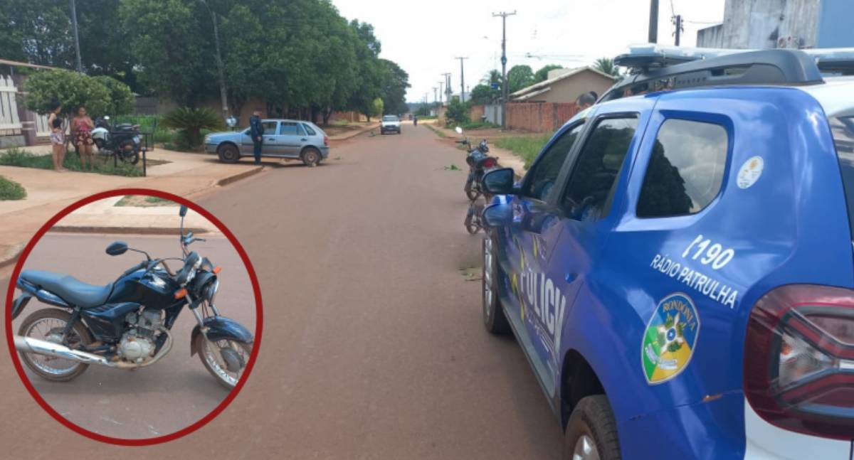 Motociclista fica ferida após colisão com carro no Bairro Cidade Alta