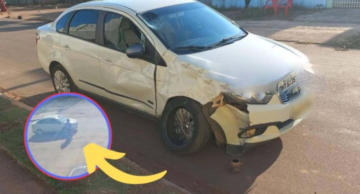 Motociclista sofre traumatismo craniano após acidente com carro na contramão