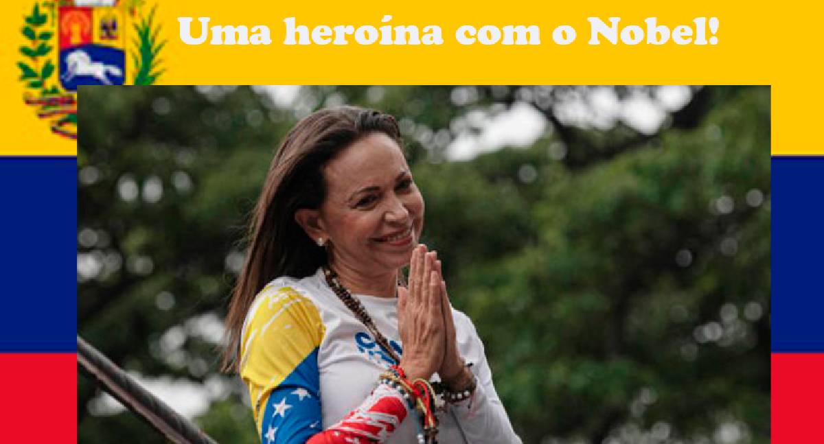OPINIÃO DE PRIMEIRA – Há os que vivem só do ódio, aplaudindo matanças, e há heróis e heroínas, como Maria Corina Machado.