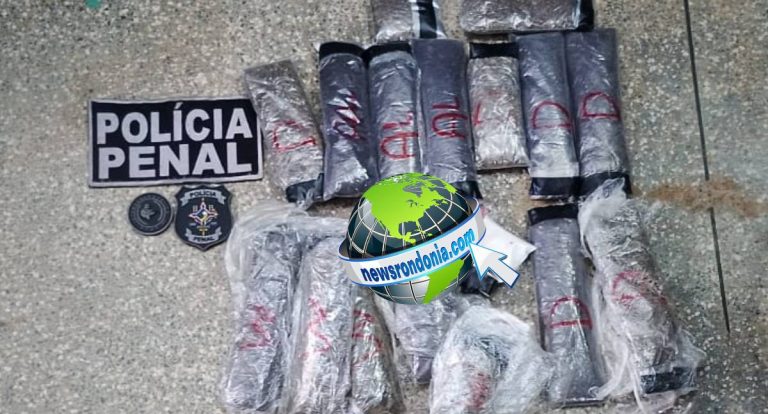 Policiais penais impedem homem de entrar com pacotes de drogas no Presídio 603 em Porto Velho