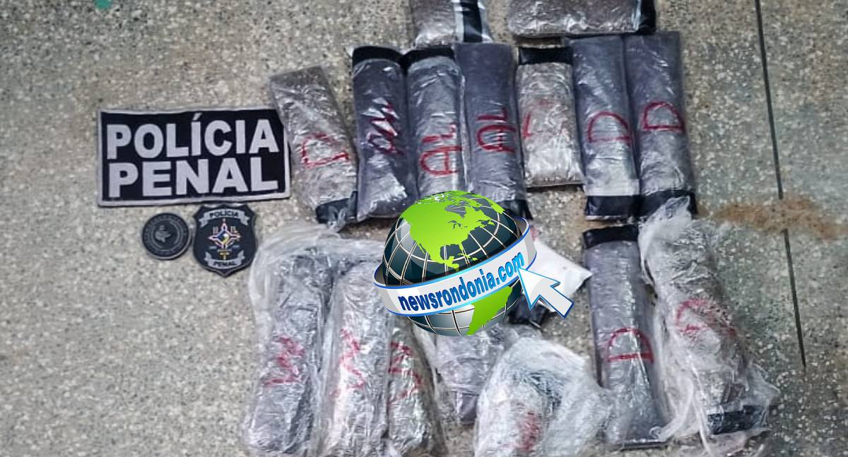 Policiais penais impedem homem de entrar com pacotes de drogas no Presídio 603 em Porto Velho