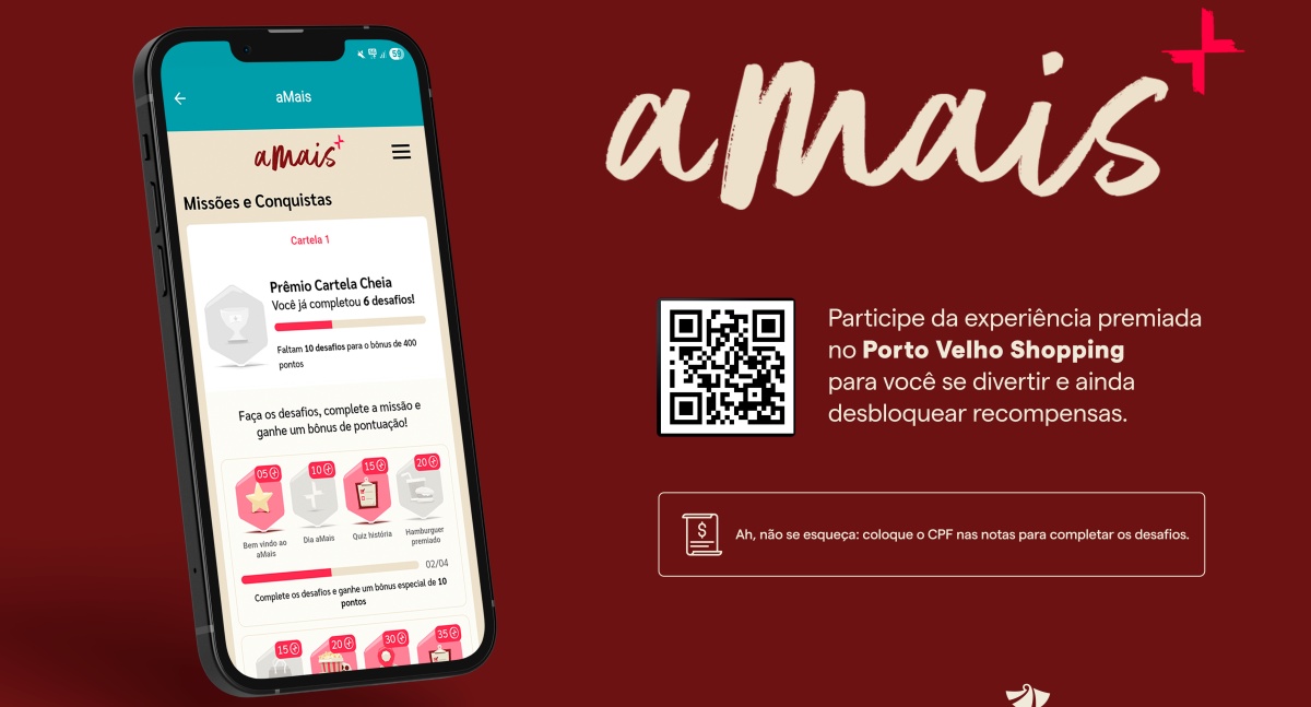 Porto Velho Shopping lança programa de benefícios com desafios e recompensas