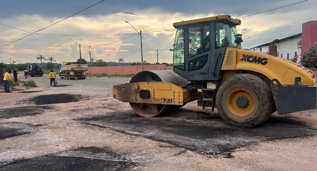 Prefeitura de Porto Velho realiza operação tapa-buracos em Nova Mutum Paraná