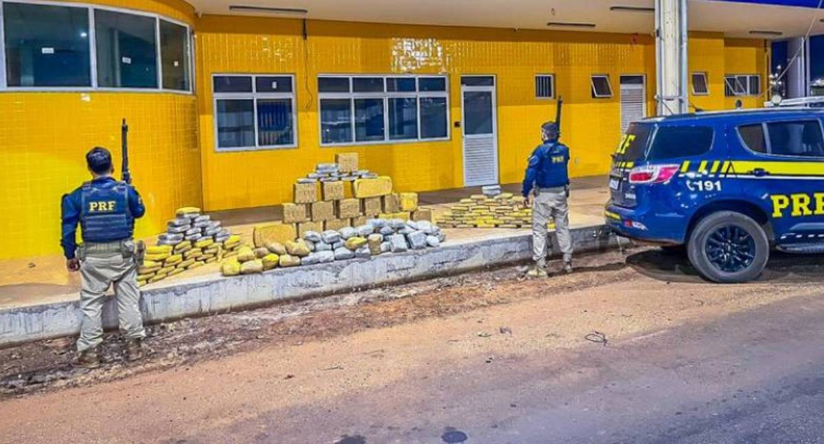 PRF apreende 230 kg de supermaconha em carga de inhame