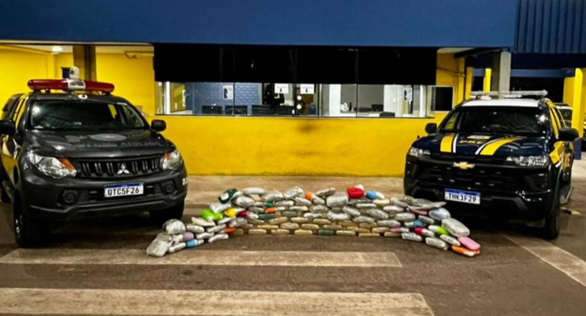 PRF em Rondônia apreende quase 69 kg de drogas em caminhão em Pimenta Bueno