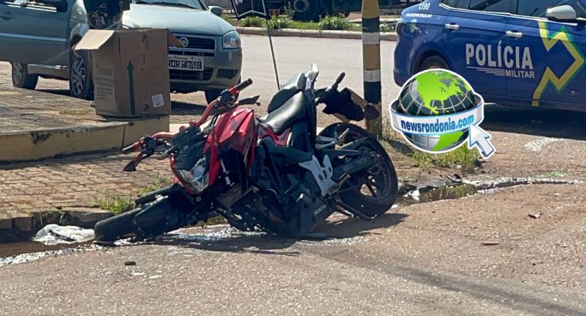 Roda de CB300 é arrancada em acidente na zona leste
