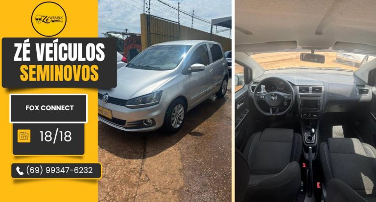 Volkswagen Fox Connect 2018 Automático Garantia Nacional na Zé Veículos