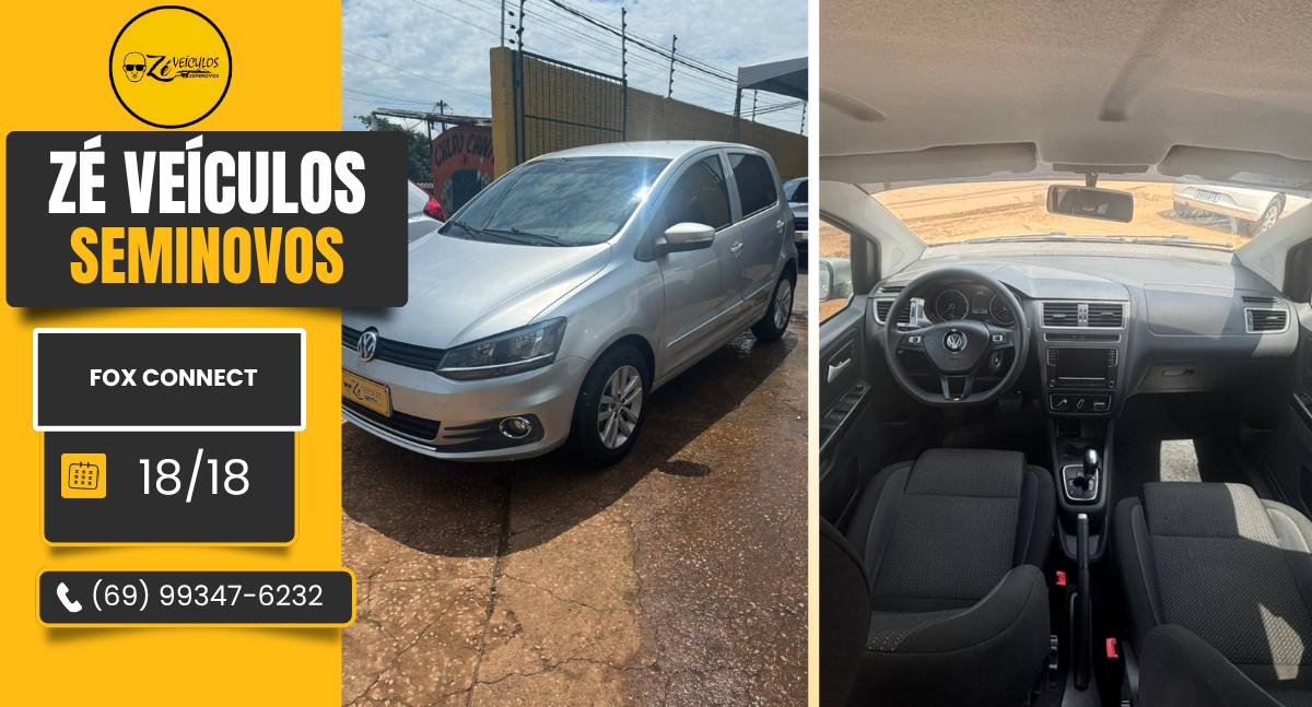 Volkswagen Fox Connect 2018 Automático Garantia Nacional na Zé Veículos