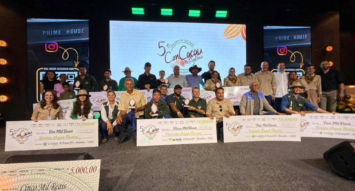 Cacau de Rondônia ganha destaque na 5ª edição do concurso estadual