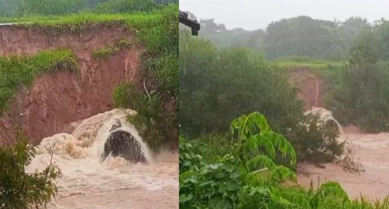 Deslizamento entre os bairros Triângulo e Cai N'água força moradores a mudar rota